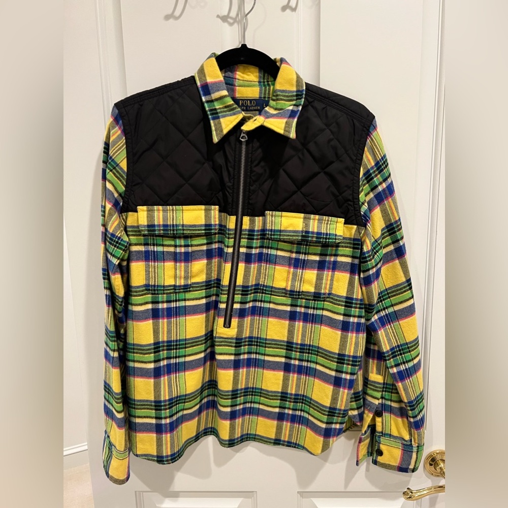 3/4 zip Ralph Lauren plaid